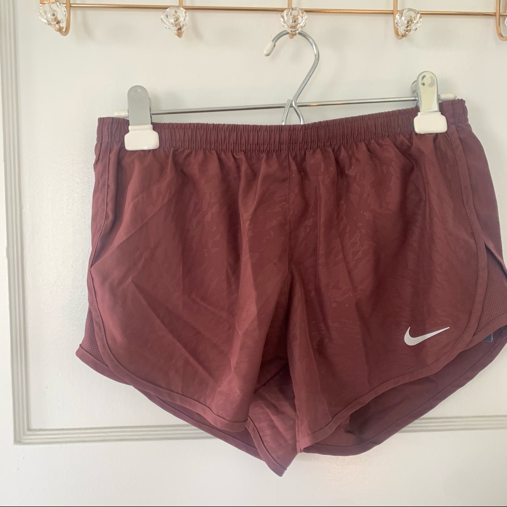 Nike burgundy dry fit shorts